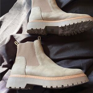 Nice Taupe ankle boots.